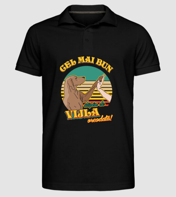Cel mai bun stăpân de vijla vreodată! model negru pe tricou