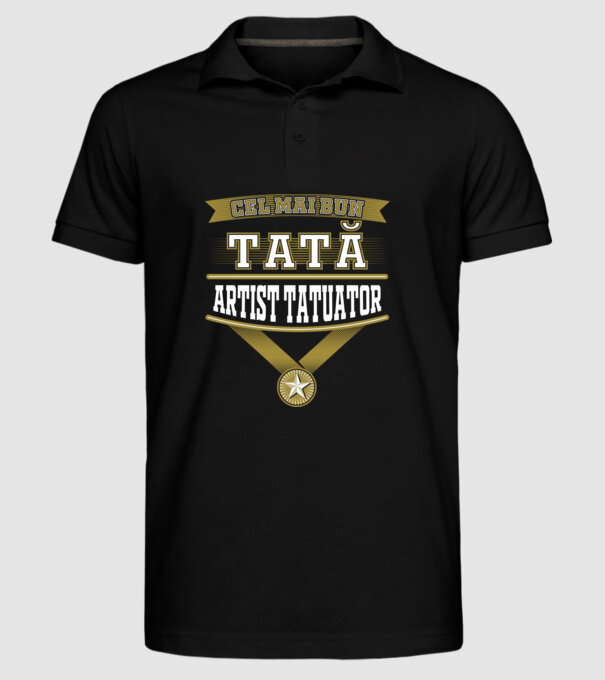 Cel mai bun tată artist tatuator model negru pe tricou