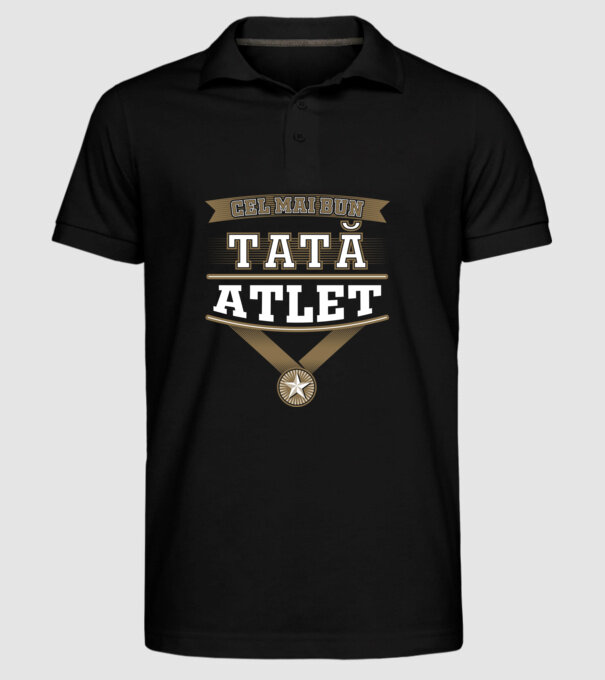 Cel mai bun tată atlet model negru pe tricou