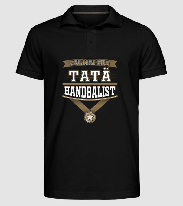 Cel mai bun tată handbalist model negru pe tricou
