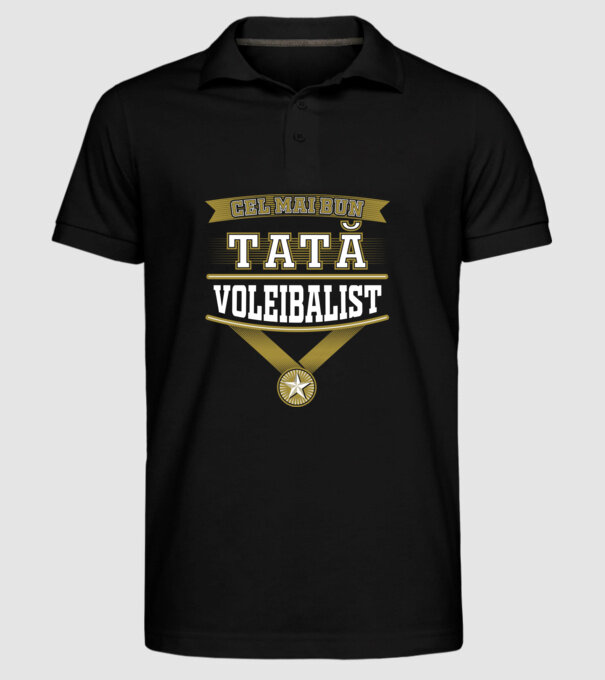 Cel mai bun tată voleibalist model negru pe tricou