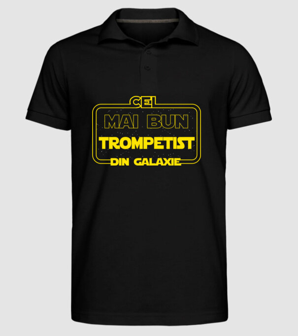 Cel mai bun trompetist din galaxie model negru pe tricou