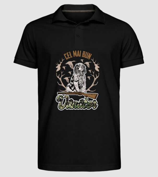 Cel mai bun vânător model negru pe tricou