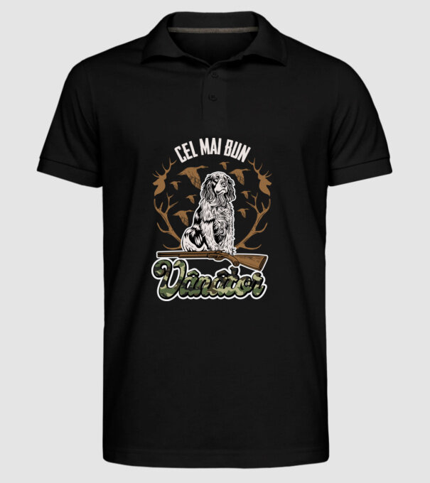 Cel mai bun vânător model negru pe tricou