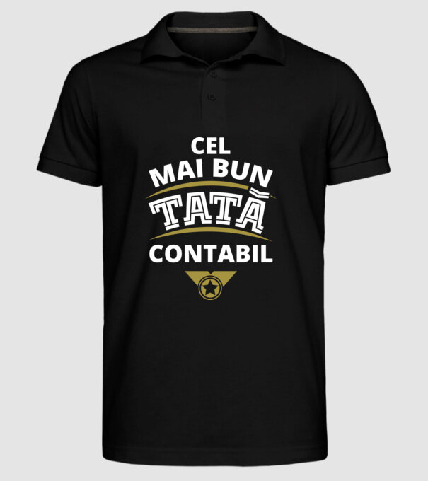 Cel mai bun tată contabil model negru pe tricou