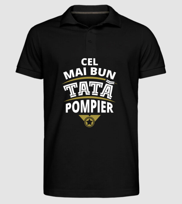 Cel mai bun tată pompier model negru pe tricou