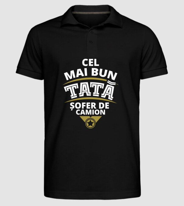 Cel mai bun tată șofer de camion model negru pe tricou