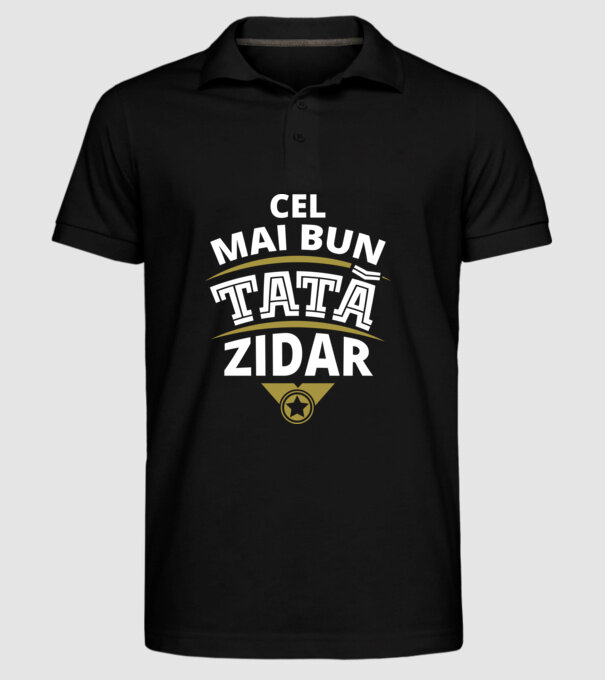 Cel mai bun tată zidar model negru pe tricou