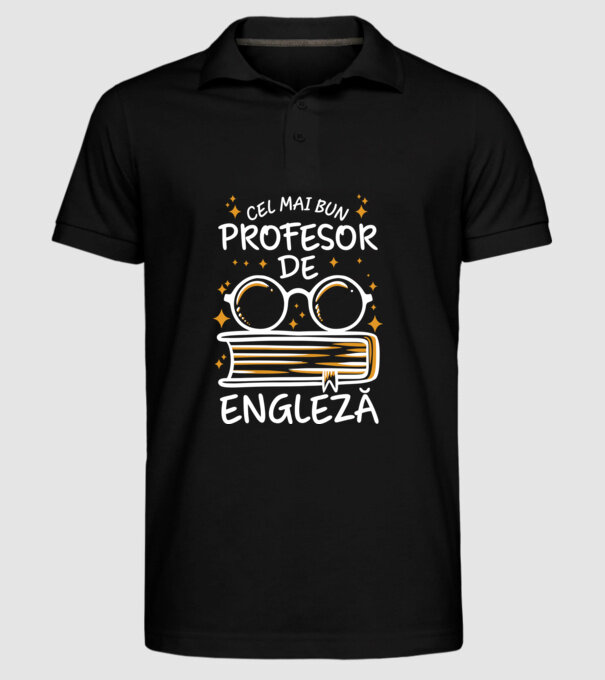 Cel mai profesor engleză model negru pe tricou