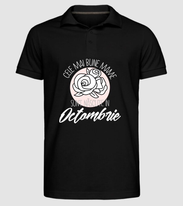 Cele mai bune mame sunt născute Octombrie model negru pe tricou
