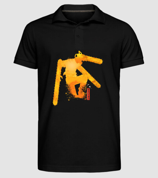 Chainsaw man Denji model negru pe tricou