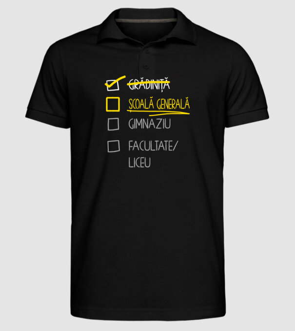Cheklist educație - grădiniță negru model negru pe tricou
