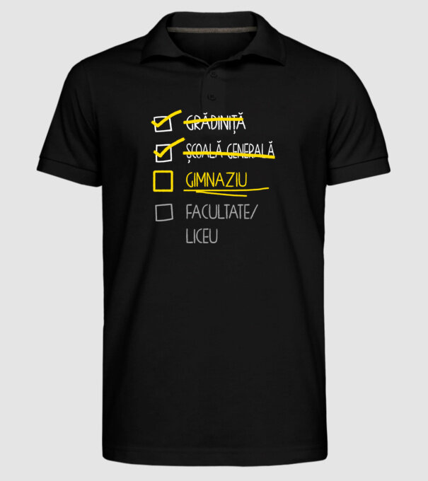 Cheklist educație - Școala primară negru model negru pe tricou