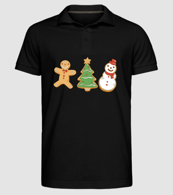 christmas cookies model negru pe tricou