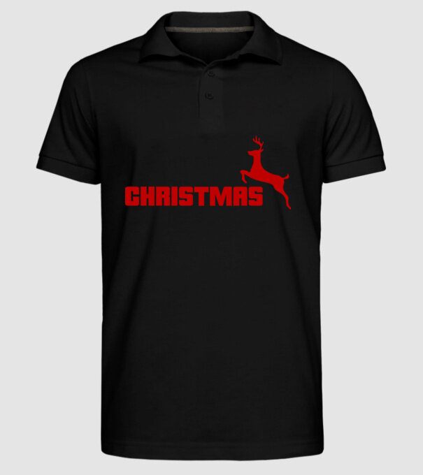 Christmas logo model negru pe tricou