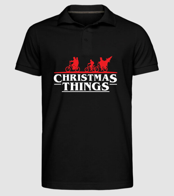 christmas things model negru pe tricou