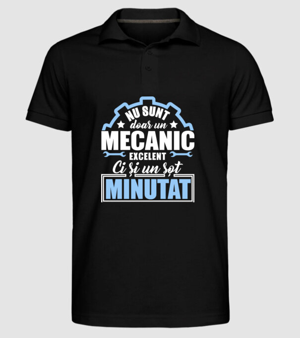 Nu sunt doar un mecanic excelent, ci și un soț minunat! model negru pe tricou