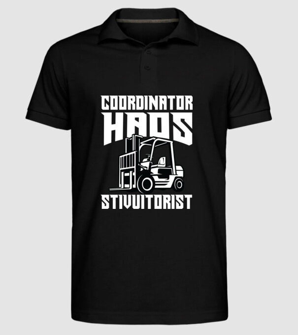 coordonator stivuitorist haos model negru pe tricou