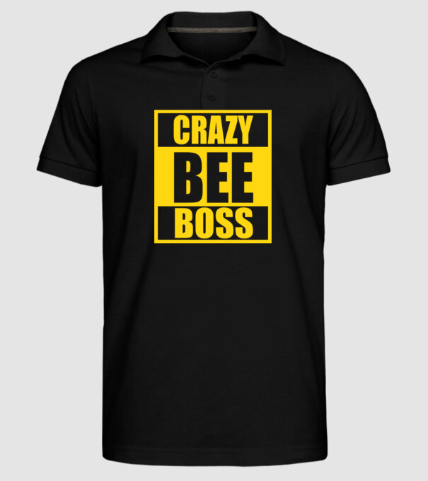 Crazy bee boss model negru pe tricou