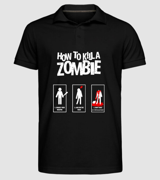 Cum să omorăm zombi model negru pe tricou
