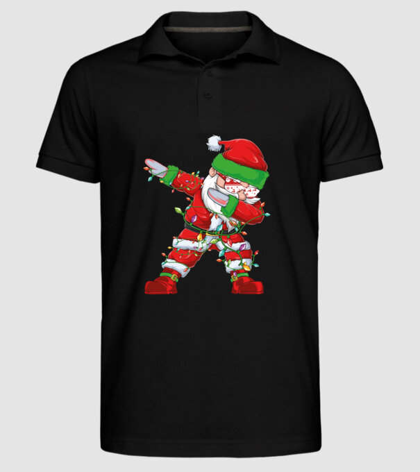 Dab Santa model negru pe tricou