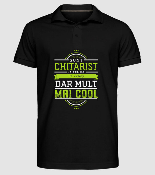 sunt chitarist, la fel ca toți ceilalți, dar mult mai cool model negru pe tricou