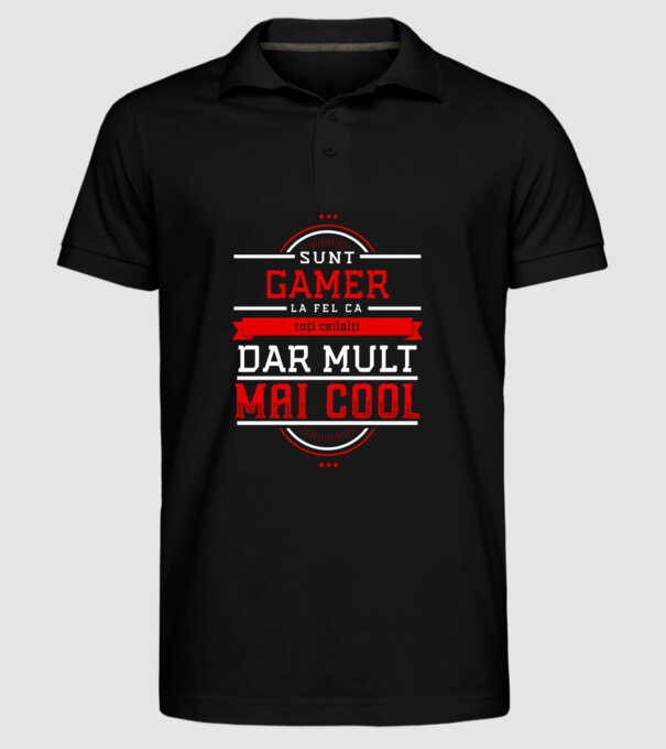 sunt gamer, la fel ca toți ceilalți, dar mult mai cool model negru pe tricou