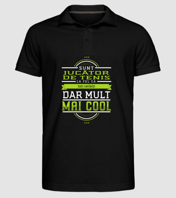 Sunt jucător de tenis, la fel ca toți ceilalți, dar mult mai cool model negru pe tricou