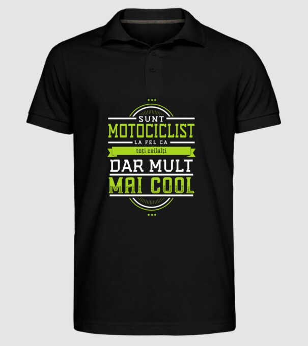 sunt motociclist, la fel ca toți ceilalți, dar mult mai cool model negru pe tricou