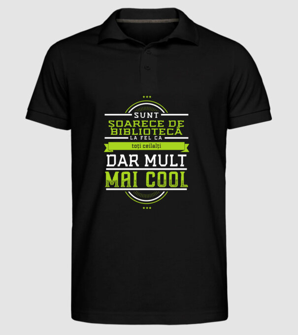 sunt șoarece de bibliotecă, la fel ca toți ceilalți, dar mult mai cool model negru pe tricou