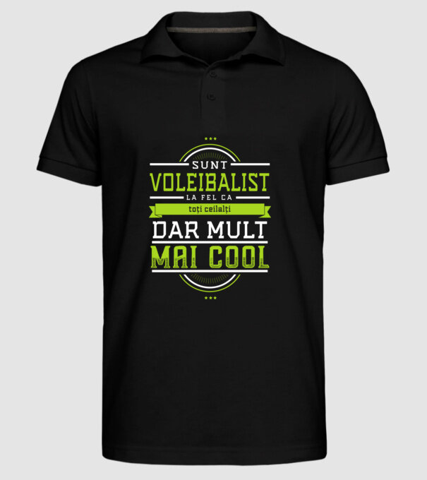 Sunt un voleibalist, la fel ca toți ceilalți, dar mult mai cool model negru pe tricou