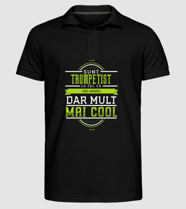 sunt un trompetist, la fel ca toți ceilalți, dar mult mai cool model negru pe tricou