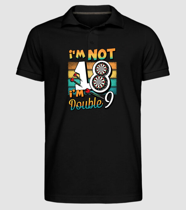 Darts Birthday 18 years old model negru pe tricou