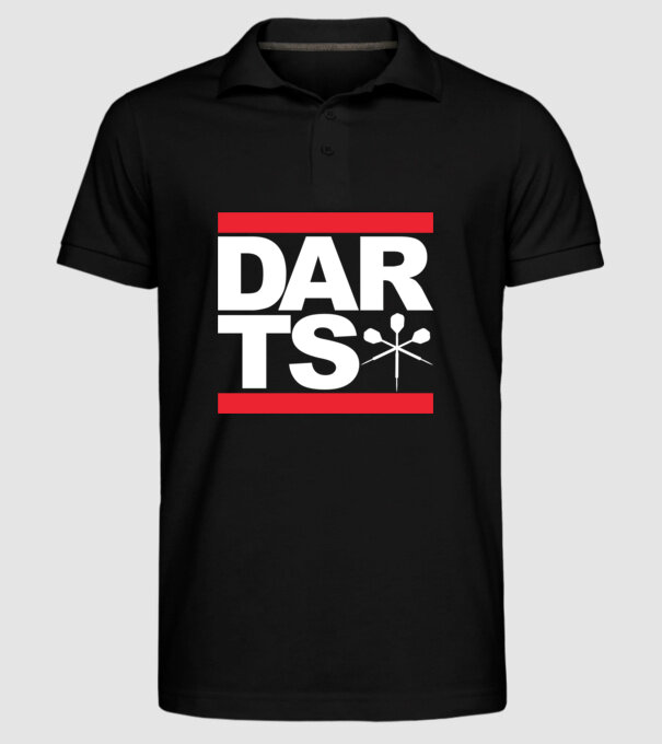 Darts DMC model negru pe tricou