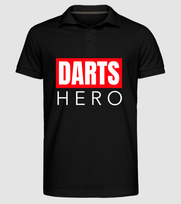 DARTS HERO model negru pe tricou