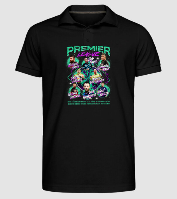 DARTS premier league 2024 model negru pe tricou
