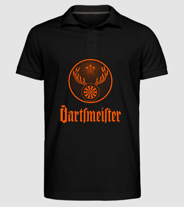 Dartsmeister Dark model negru pe tricou