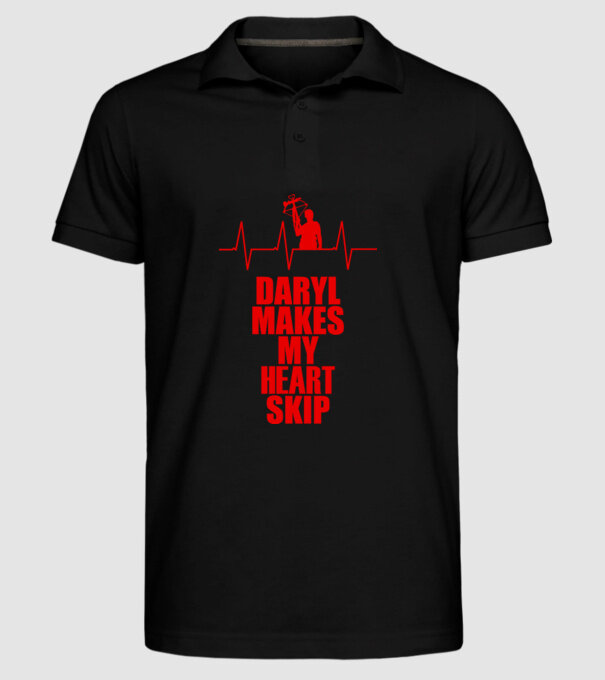 Daryl makes my heart skip model negru pe tricou