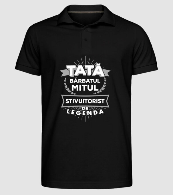Tată - bărbatul, mitul, stivuitorist de legendă model negru pe tricou