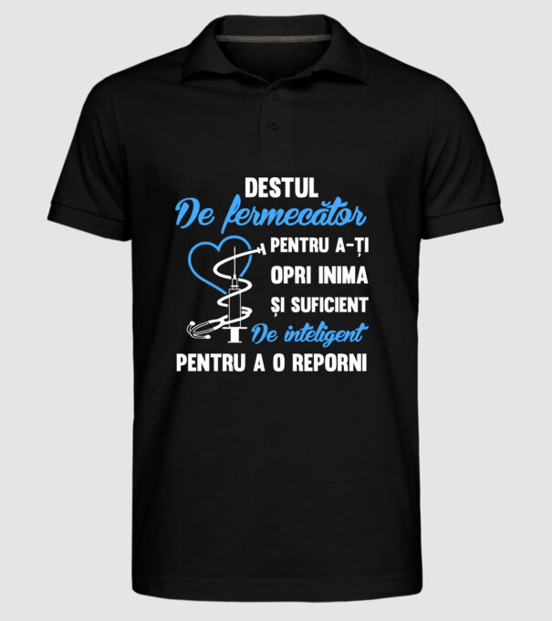 Destul de fermecător pentru a-ți opri inima și suficient de inteligent pentru a o reporni model negru pe tricou