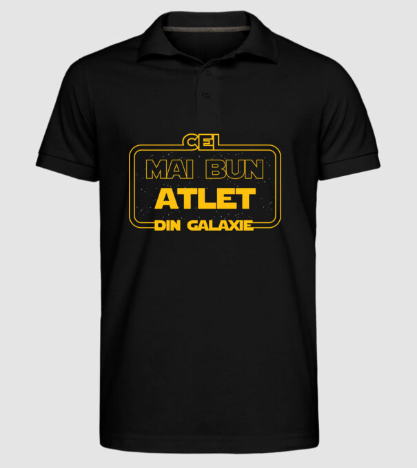 Cel mai bun atlet din galaxie model negru pe tricou