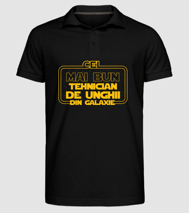 Cel mai bun tehnician de unghii din galaxie model negru pe tricou