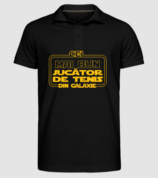 Cel mai bun jucător de tenis din galaxie model negru pe tricou