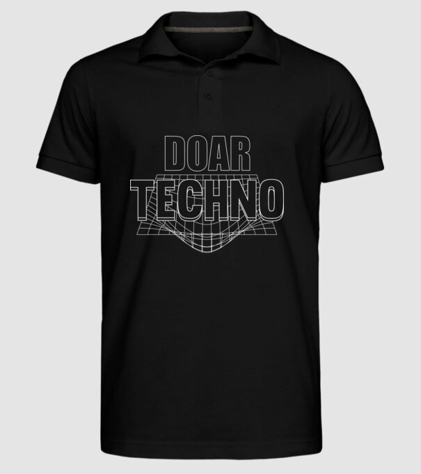 Doar techno model negru pe tricou