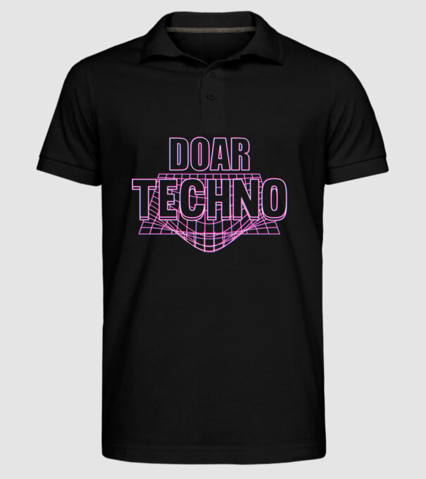 Doar techno model negru pe tricou