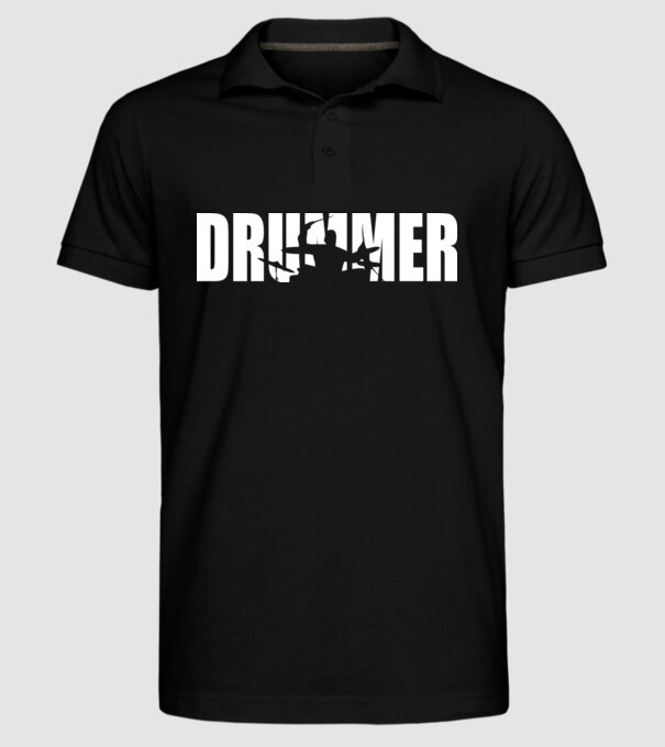 Drummer model negru pe tricou
