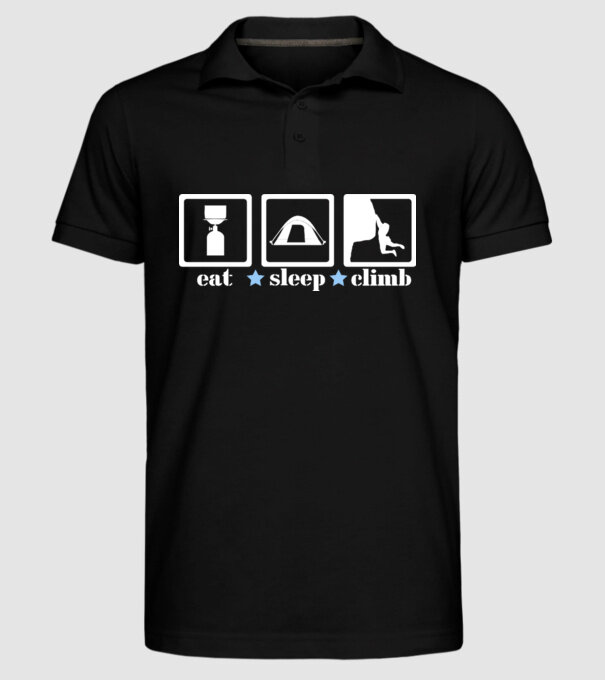 eatsleepclimb2 model negru pe tricou