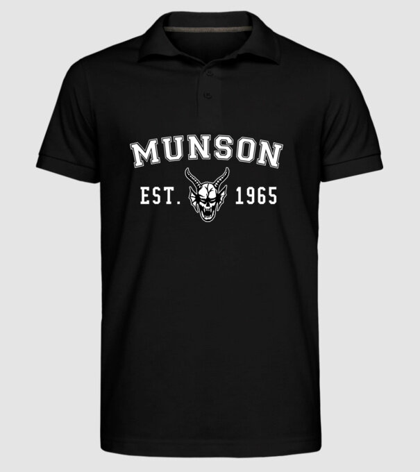 eddi munson est 1965 model negru pe tricou