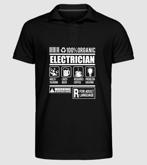 ELECTRICIAN model negru pe tricou