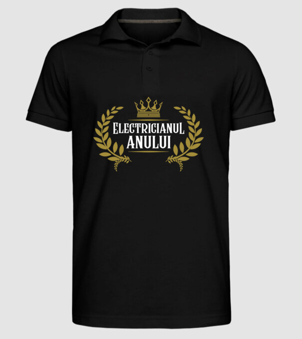 Electricianul anului model negru pe tricou
